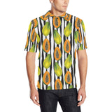 papaya design pattern Men's All Over Print Polo Shirt