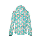 Pig Pattern Print Design 01 Women's Padded Hooded Jacket