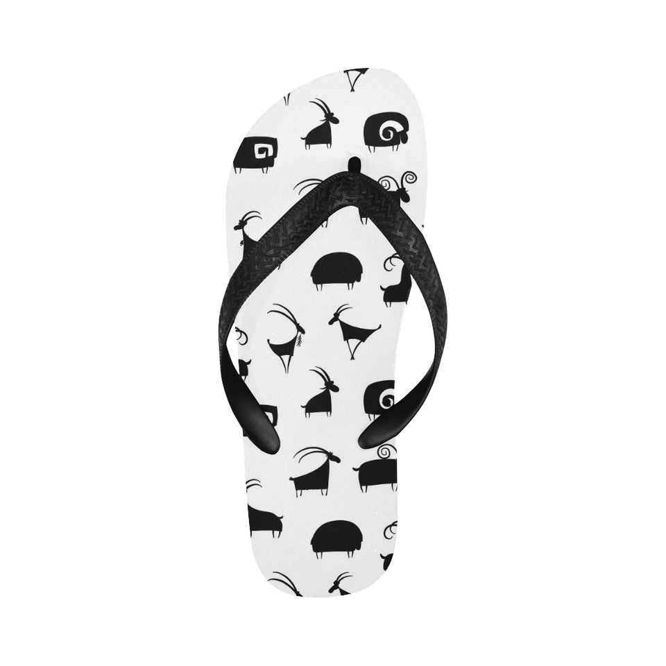 Goat ram pattern Unisex Flip Flops
