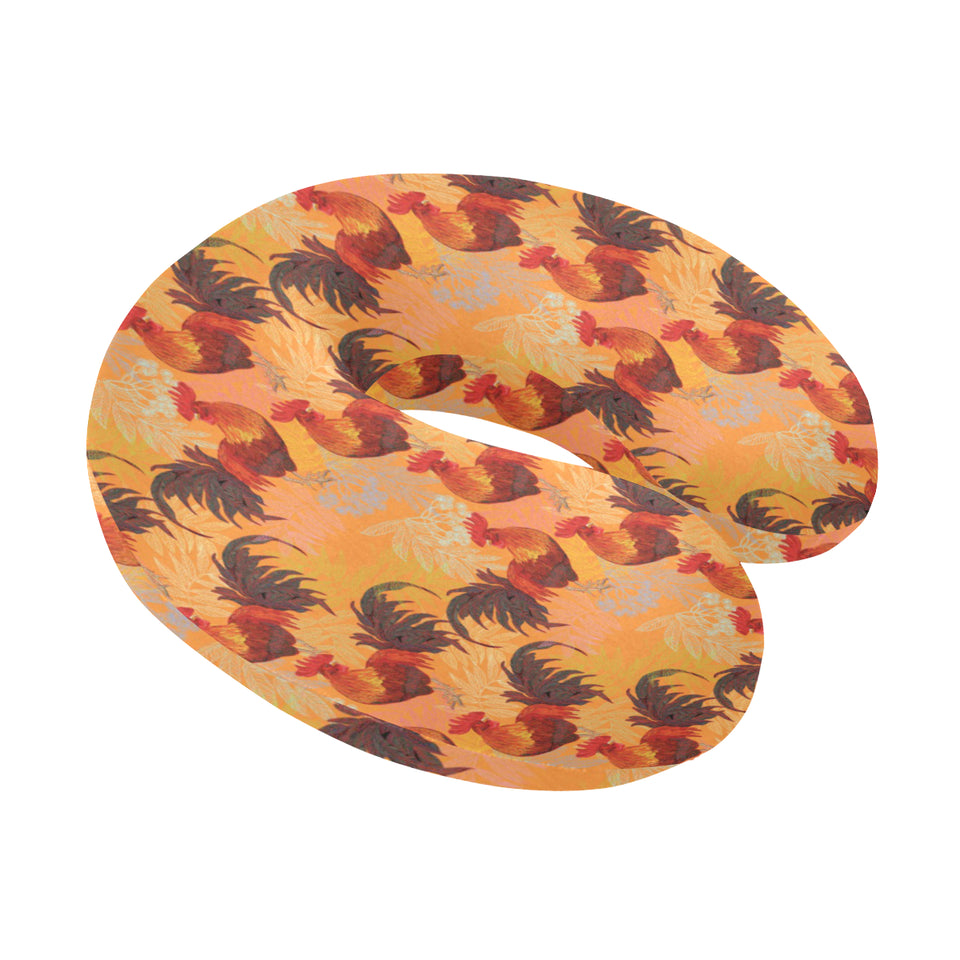red rooster chicken cock pattern U-Shaped Travel Neck Pillow
