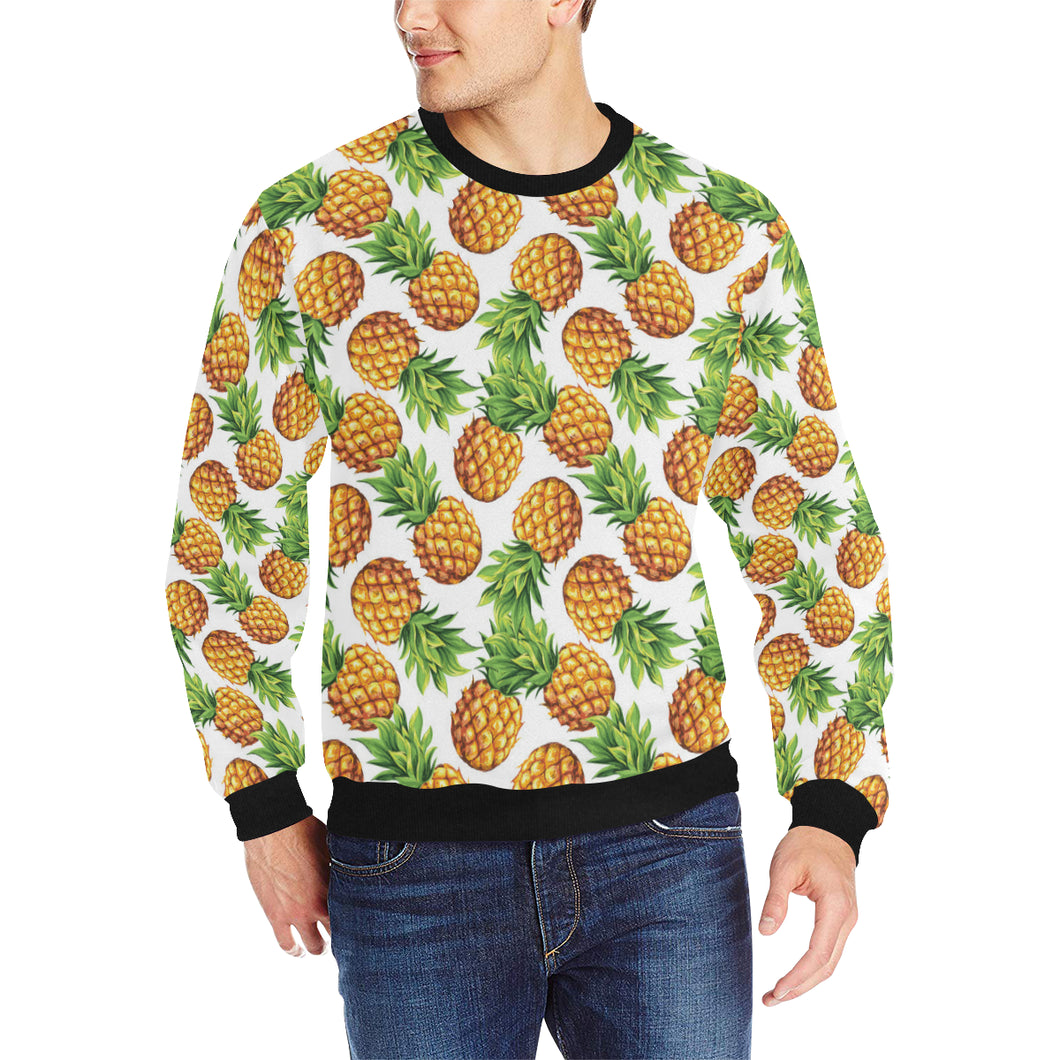 Pineapples design pattern Men's Crew Neck Sweatshirt