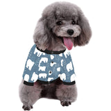 polar bear mother her child pattern All Over Print Pet Dog Round Neck Fuzzy Shirt