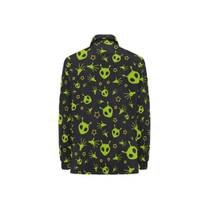 Alien Pattern Print Design 02 Women's Long Sleeve Polo Shirt