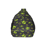 Alien Pattern Print Design 02 All Over Print Chest Bag