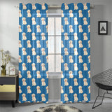 Golden Retriever Pattern Print Design 03 Gauze Curtain