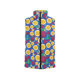 Passion fruit blue background Women's Padded Vest