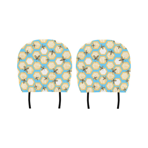Bee honeycomb pattern Car Headrest Cover
