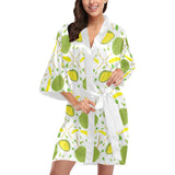 Durian pattern background Women's Short Kimono Robe