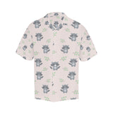 cute raccoons leaves pattern Men's All Over Print Hawaiian Shirt