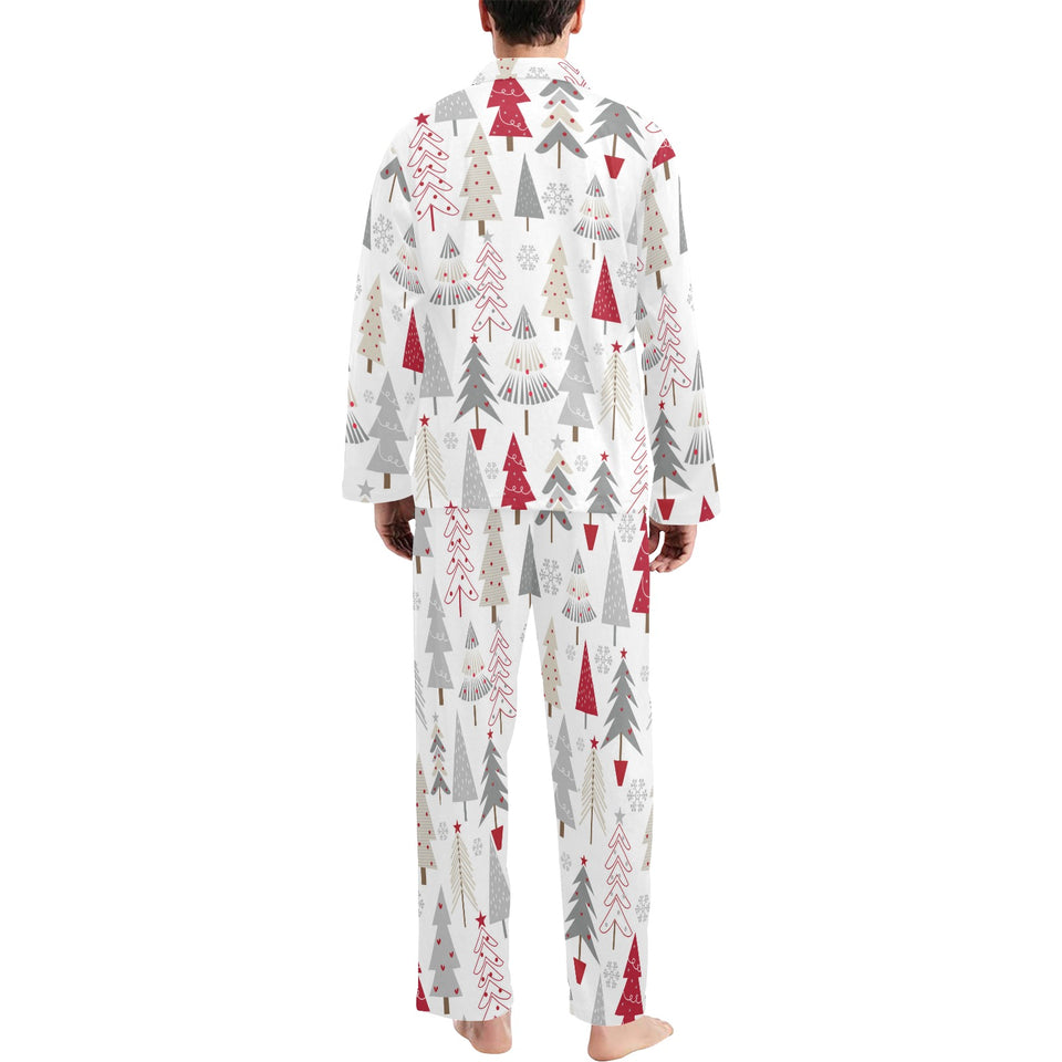 Cute Christmas tree pattern Men's Long Pajama Set