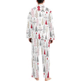 Cute Christmas tree pattern Men's Long Pajama Set