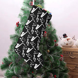 Saxophone music notes treble clef black white them Christmas Stocking