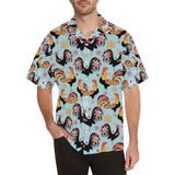 Rooster chicken cock snowfalke Men's All Over Print Hawaiian Shirt