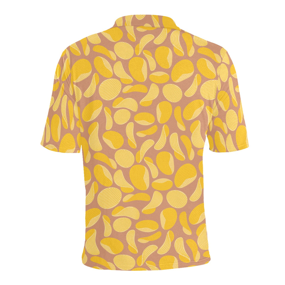 Potato Chips Pattern Print Design 01 Men's All Over Print Polo Shirt