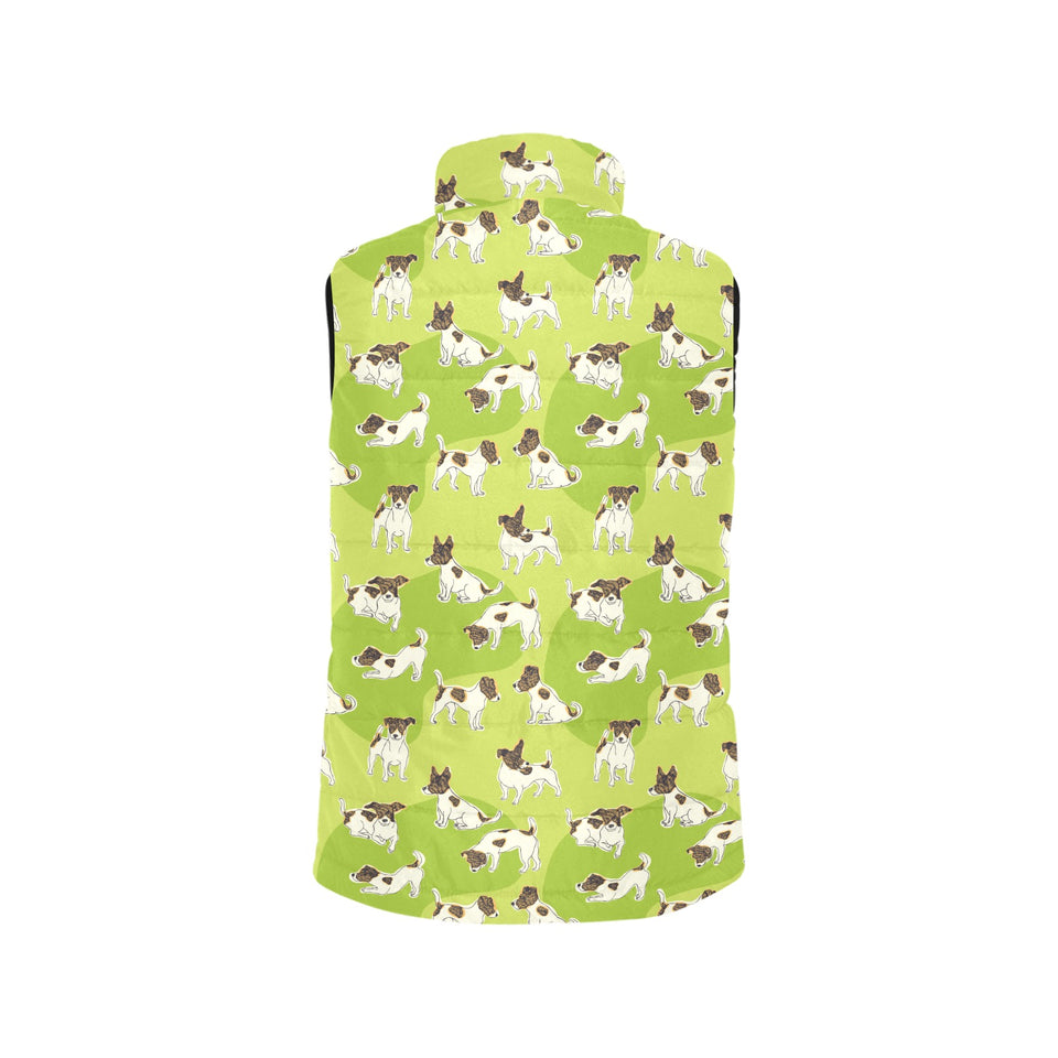 Jack Russel Pattern Print Design 01 Women's Padded Vest
