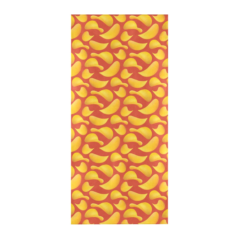 Potato Chips Pattern Print Design 05 Beach Towel