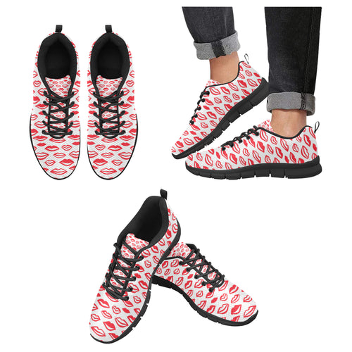 Lips Pattern Print Design 05 Men's Breathable Sneakers ( Model 055)