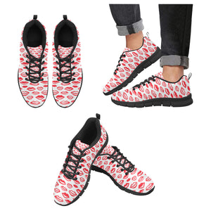Lips Pattern Print Design 05 Men's Breathable Sneakers ( Model 055)