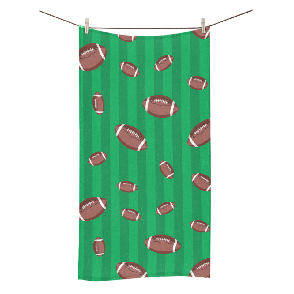 American football ball field background Bath Towel