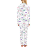 Helicopter plane pattern Women's Long Pajama Set