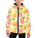 Beautiful guava pattern Kids' Boys' Girls' Padded Hooded Jacket