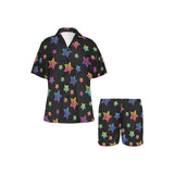 Colorful star pattern Women's V-Neck Short Pajama Set