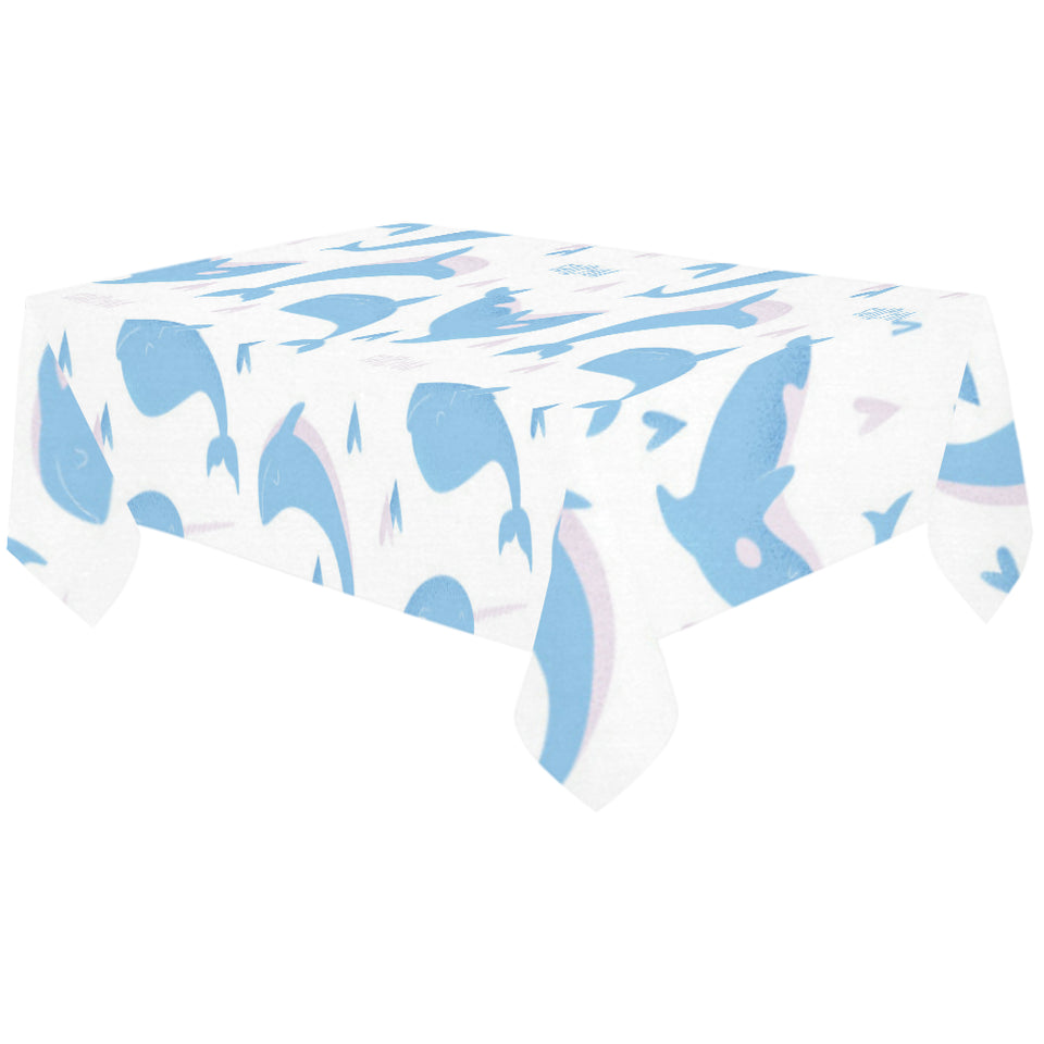 Blue whale pattern Tablecloth