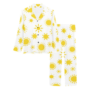 Sun pattern Women's Long Pajama Set