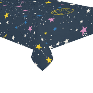 space pattern with planets, comets, constellations Tablecloth