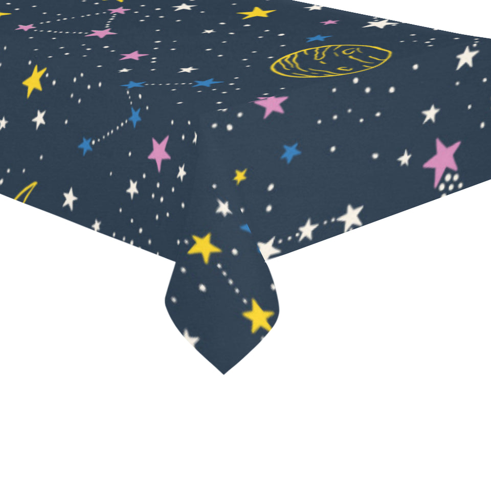 space pattern with planets, comets, constellations Tablecloth