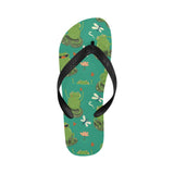 Cute frog dragonfly design pattern Unisex Flip Flops