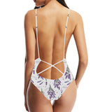 lavender flower design pattern Women's One-Piece Swimsuit