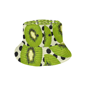 kiwi black dot background Unisex Bucket Hat