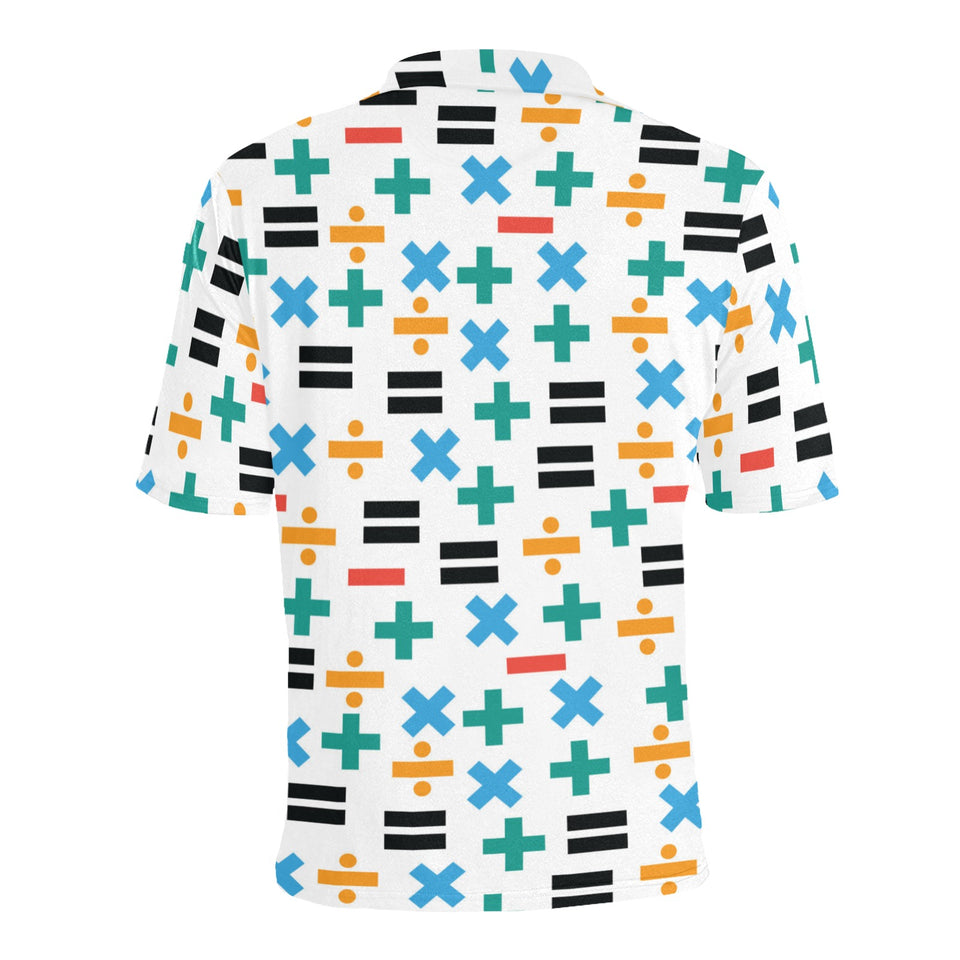 Math Pattern Print Design 05 Men's All Over Print Polo Shirt