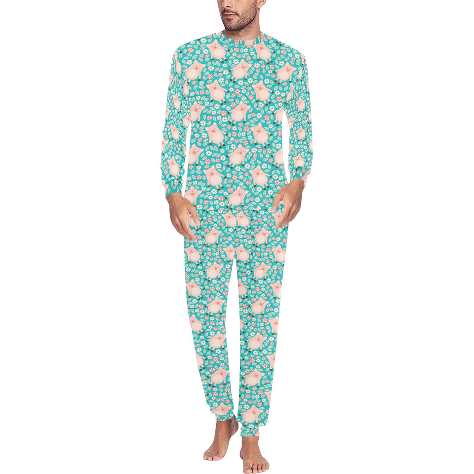 Pig Pattern Print Design 01 Men's All Over Print Pajama