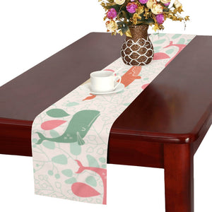 Cute whale pattern Table Runner