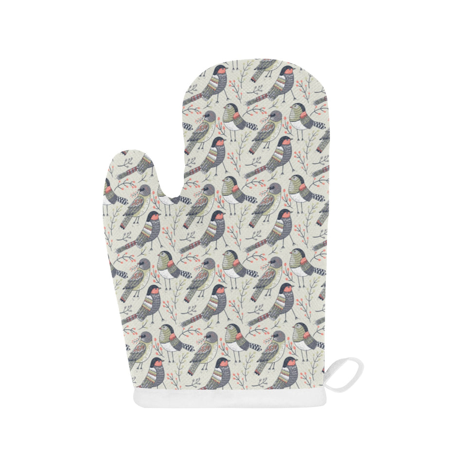 Pigeon Pattern Print Design 04 Heat Resistant Oven Mitts