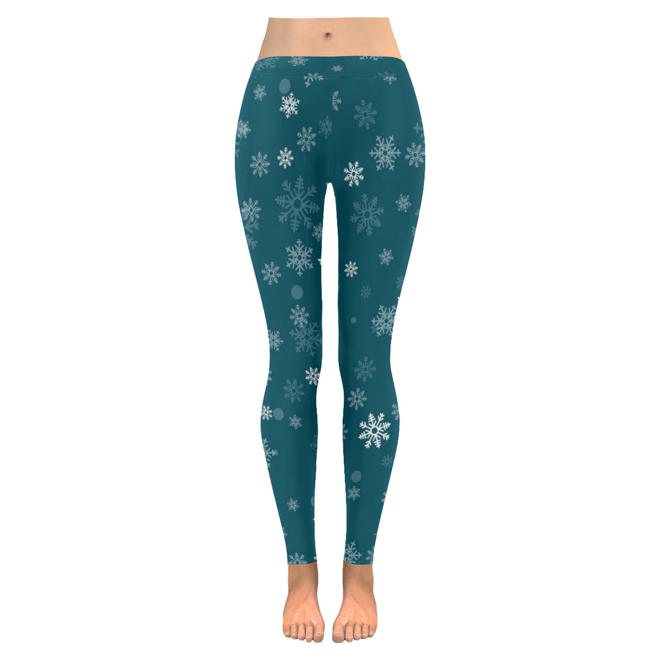 Snowflake pattern dark background Women's Legging Fulfilled In US
