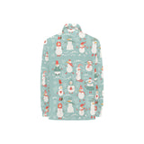 Cute snowman pattern Women's Long Sleeve Polo Shirt