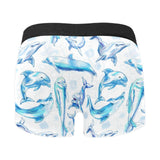 Watercolor dolphin pattern Men's All Over Print Boxer Briefs Men's Underwear