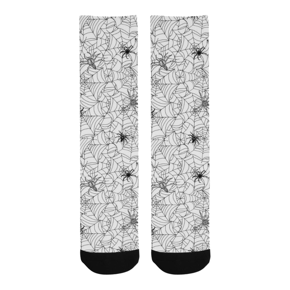 Spider web cobweb pattern Crew Socks