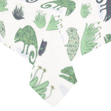 Chameleon lizard succulent plant pattern Tablecloth