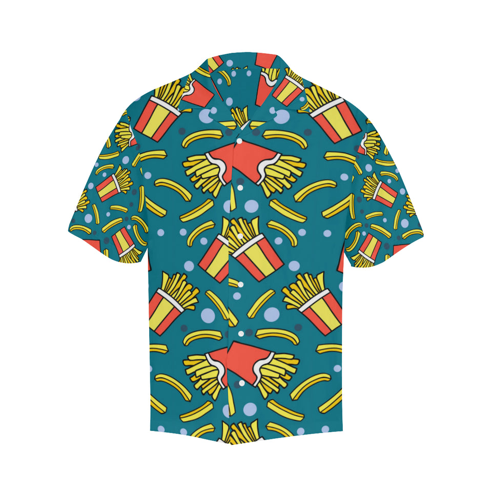 French fries red paper box pattern Men's All Over Print Hawaiian Shirt