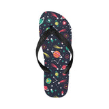 colorful space pattern planet star Unisex Flip Flops
