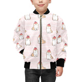 Cute Shiba Inu Dog Apple pattern Kids' Boys' Girls' Bomber Jacket