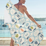 apples leaves pattern Beach Towel