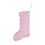 Lavender pattern pink background Christmas Stocking