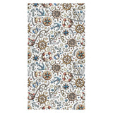 Cute nautical steering wheel anchor pattern Bath Towel