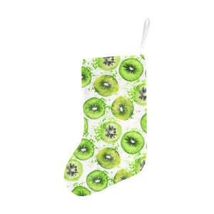 Watercolor kiwi pattern Christmas Stocking