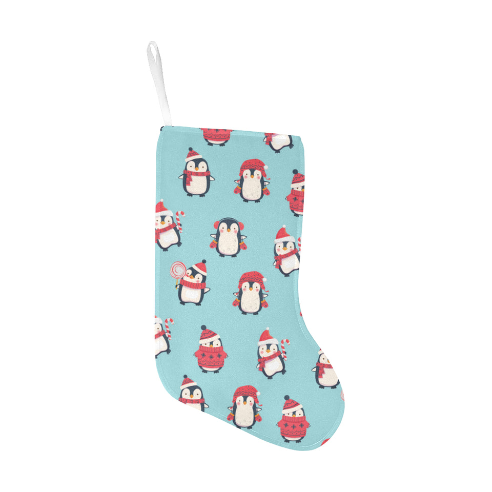Cute penguin christmas design pattern Christmas Stocking